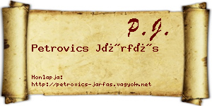 Petrovics Járfás névjegykártya